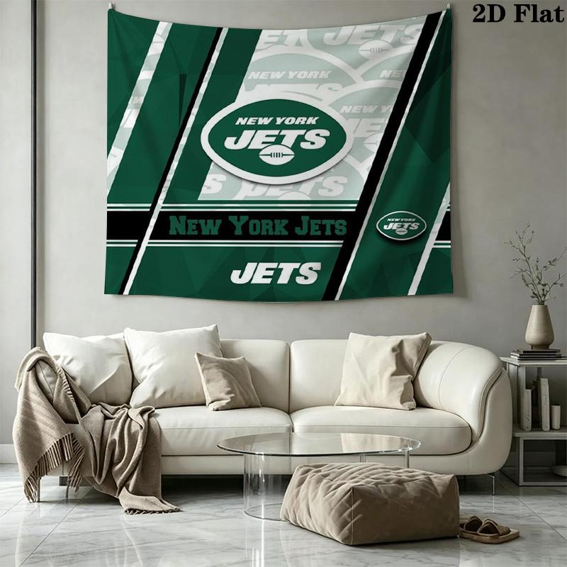 NY Jets Wall Tapestry Aesthetic Wall Hanging Printed Fabric Blanket Decorative Tapestries for Bedroom Living Room Home Decor