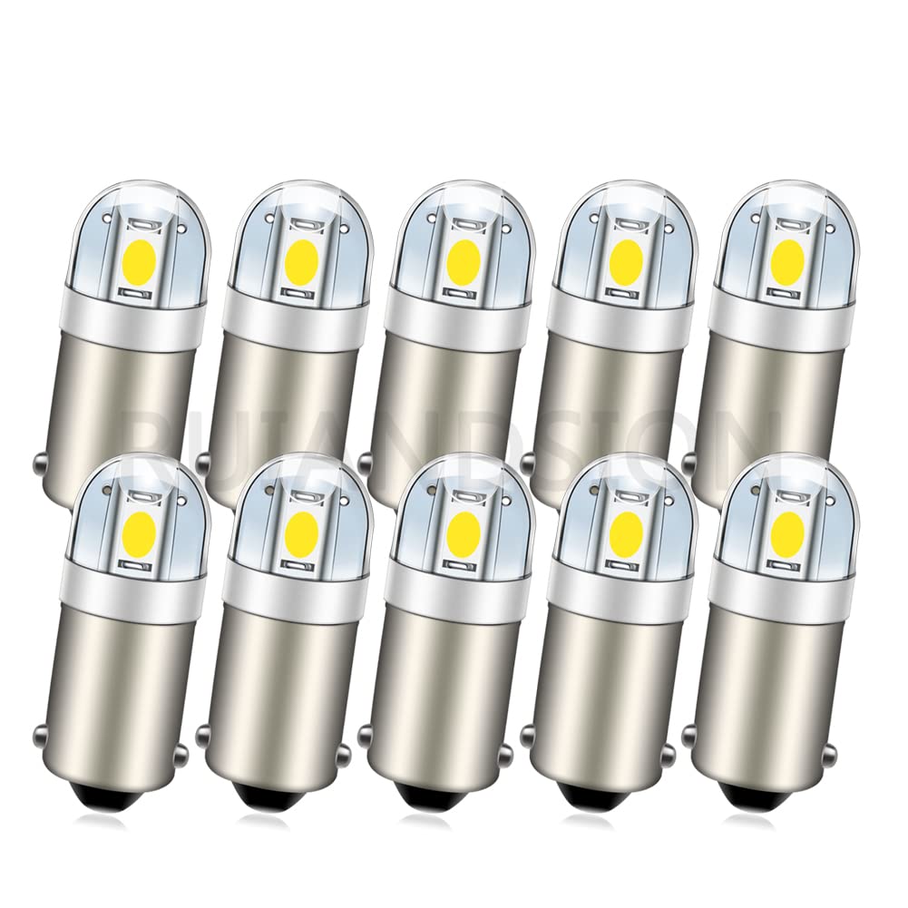 Ruiandsion BA9S LED Bulbs BA9 1895 1891 53 57 White 6V LED Bulbs 3030