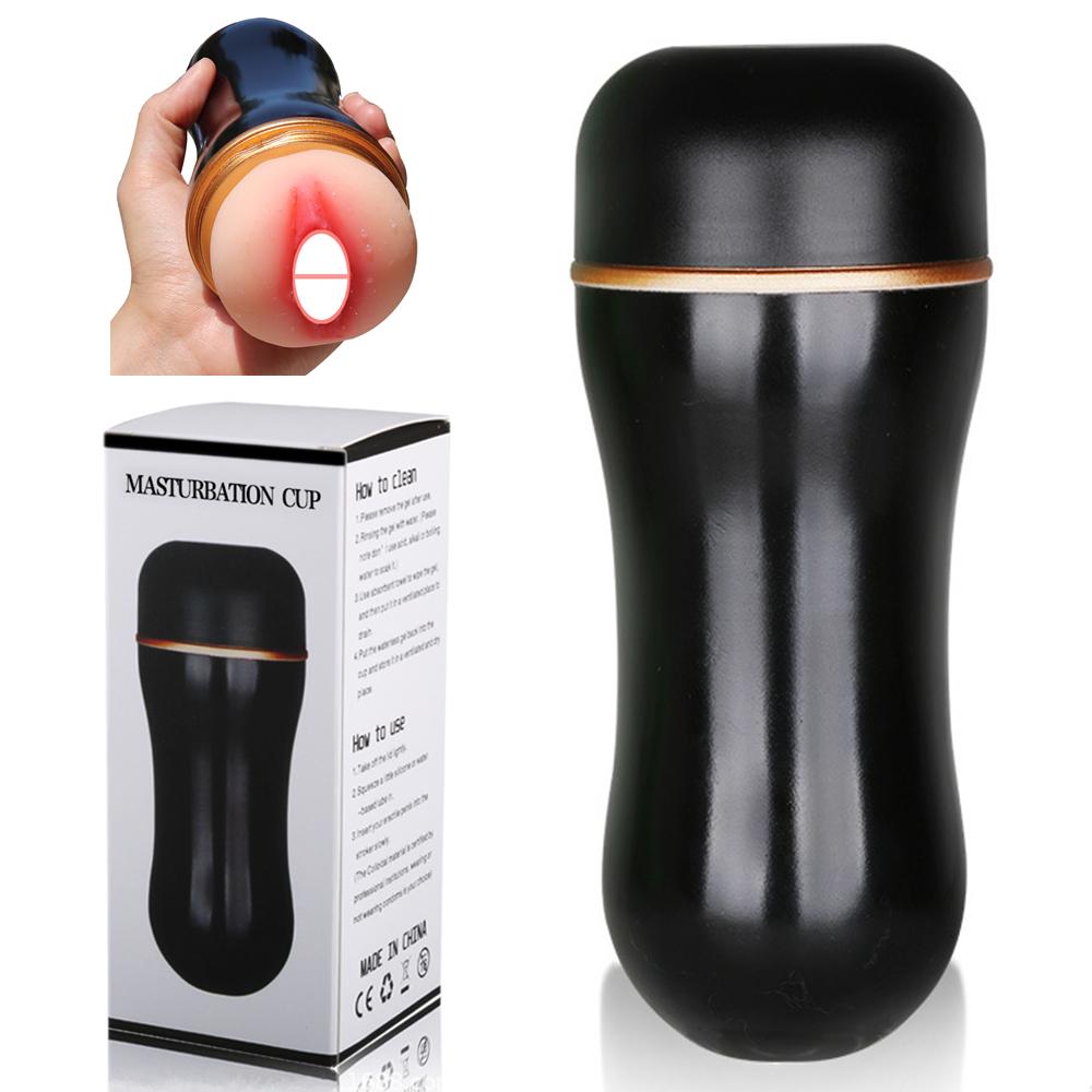Manual Male Masturbator Cup Realistic Vagina Vacuum Sucking Blowjob Sex Machine For Men Masturbation Pocket Pussy Adult Toys