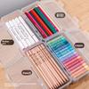 Transparent Large-capacity Pencil Case for Organizing Stationery Plastic Box Student Paint Box Stationery Case