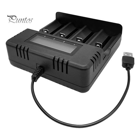 4 Slot 18650 Smart Charger with LCD Display Fast Stable And User-Friendly Ample Capacity Battery Charger for 26500 AA/AAA