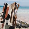 Abstract Retro Zwart Geometrisch Microvezel Strandlaken Absorberend Sneldrogend Zacht Yoga Zwemmen Resort Bergbeklimmen Handdoek