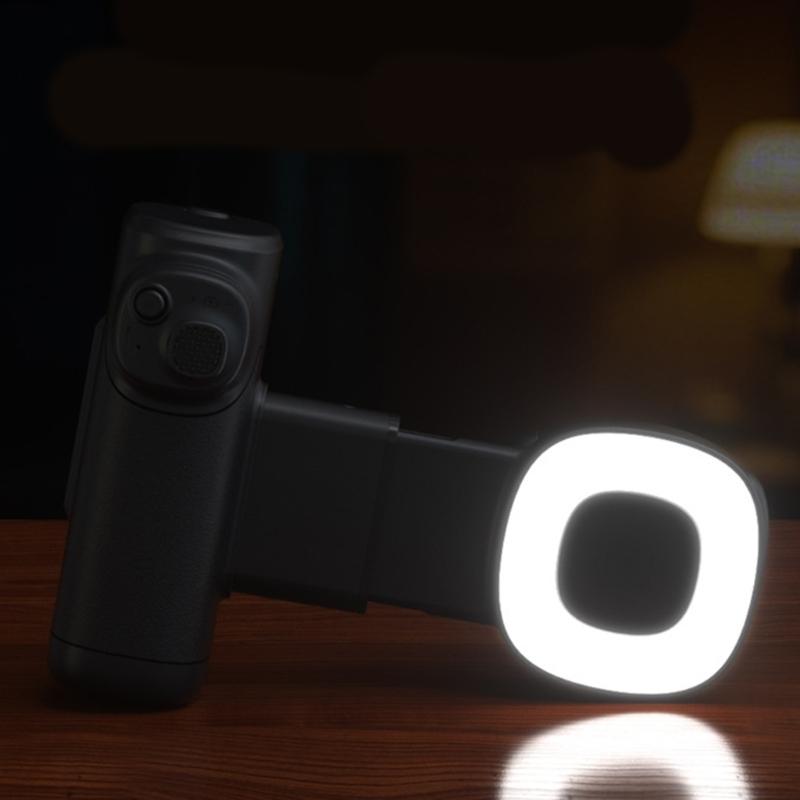 Wireless Shoot Photo Stick Stand Picture Helper With Rotatable Phone Holder And Rechargeable LED Light For Simple Use