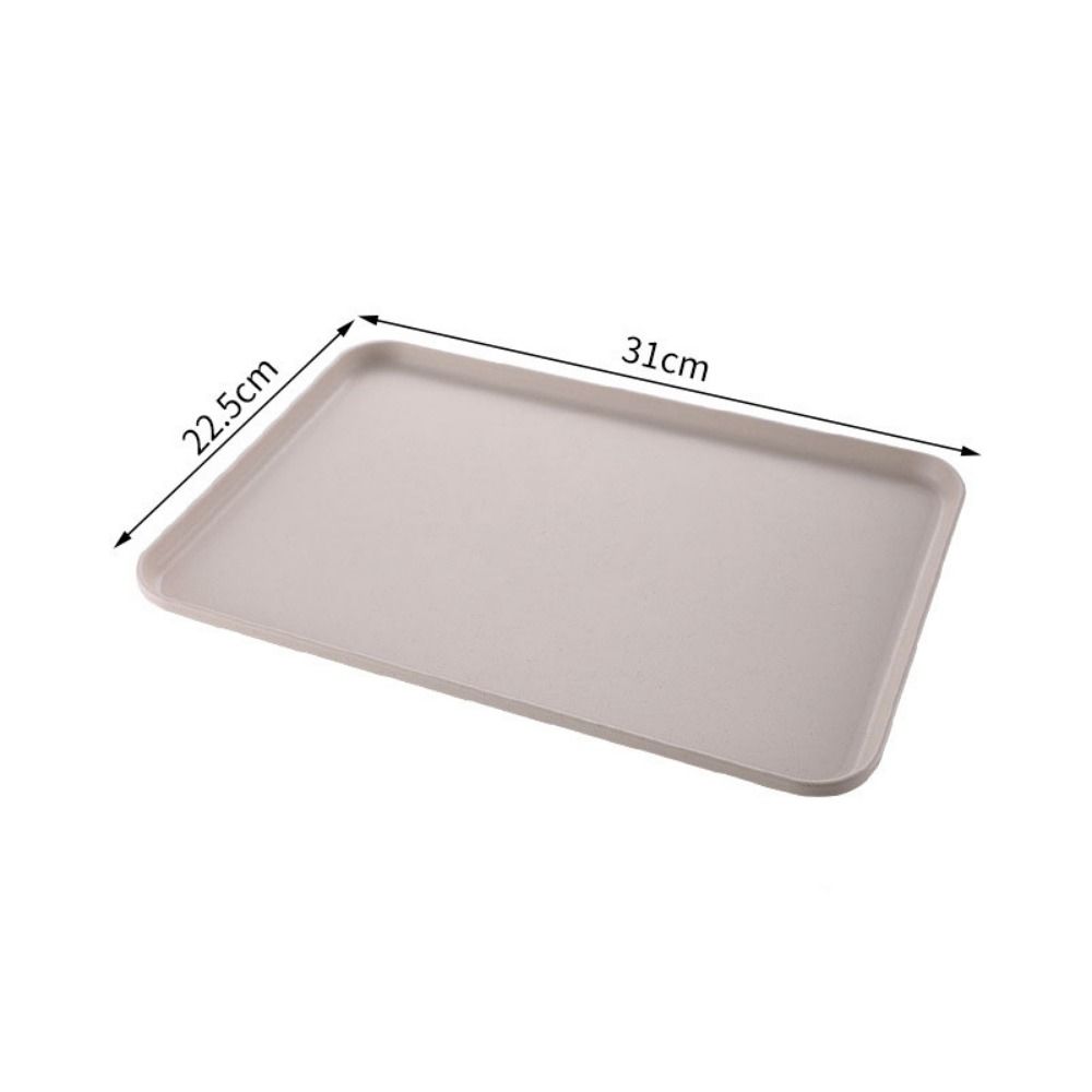 Plastic Wheat Straw Storage Tray Eco-friendly Large Capacity Service Dessert Pallet Exquisite Rectangular Serving Tray Desktop