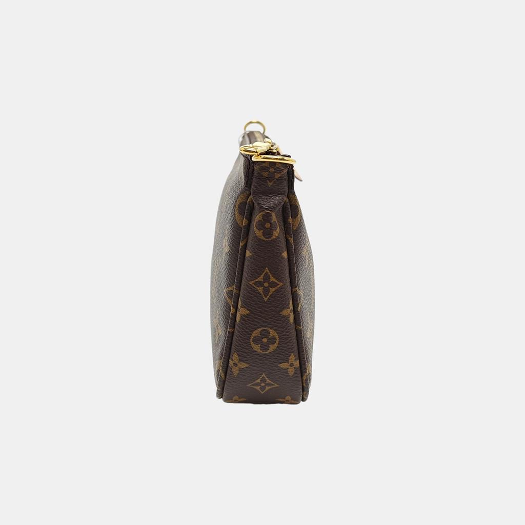 [Použité] Multi Pochette Accessoires Řetízková Monogramová Pět-v-jednom Kombinovaná Taška Potahované Plátno Kůže Mahjong Taška Podpažní Ruční - Velmi Dobrý #1GED4F6