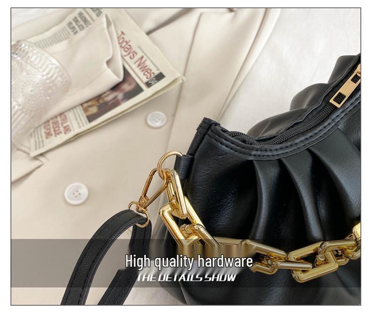 2022 Fashion Textured Cloud Crossbody Bag - Versatile Pleated Handbag with Chain