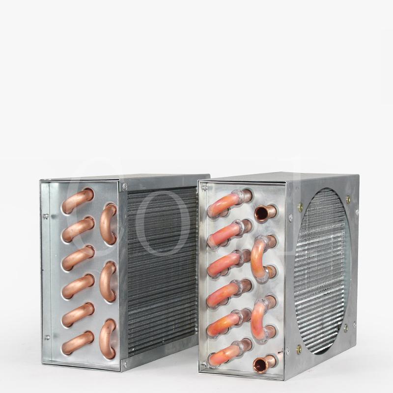 Air Conditioning Refrigerator Small with Shell Copper Tube Aluminum Fin Condenser with Fan Cooling Cooling 2*5*120