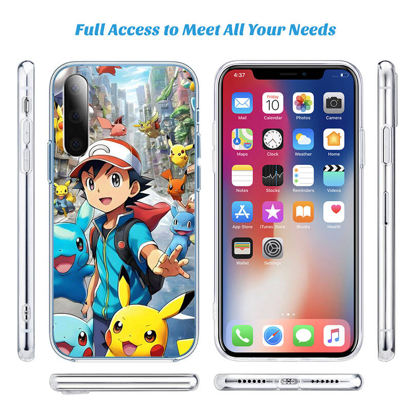 Pokemon Cute Case for Motorola E7 E22 E20 E13 E15 E22S E30 E40 G10 G20 G04 G22 G23 G05 G75 G35 G55 G6 G7 G8 G9 Plus Power Play