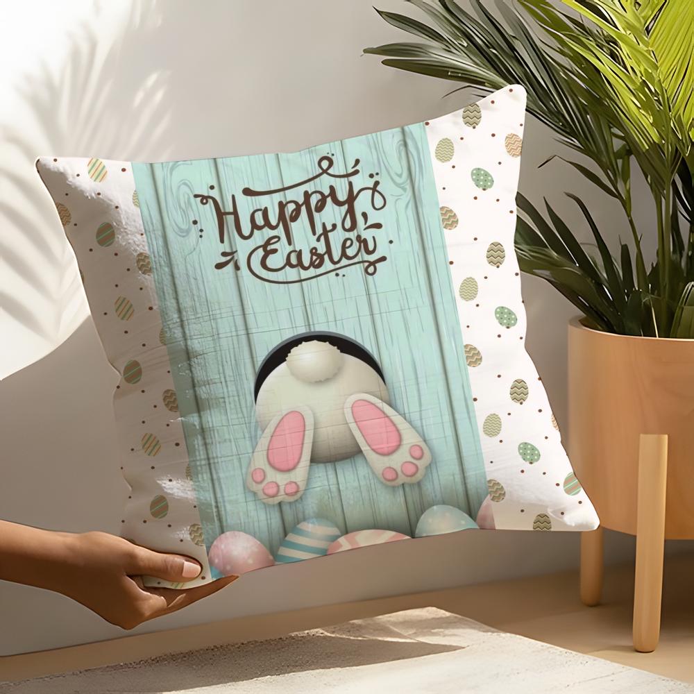 Easter Pillow Case Linen Cushion Covers For Decorative Sofa Home Pillows Case Car Chair Pillows Cases
