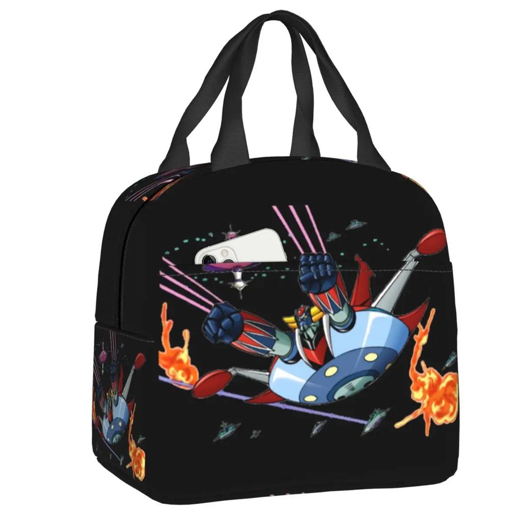 Goldorak Grendizer Actarus Isolierte Lunchtasche für Picknick UFO Roboter Goldrake Auslaufsicher Thermokühltasche Bento Box Frauen Kinder