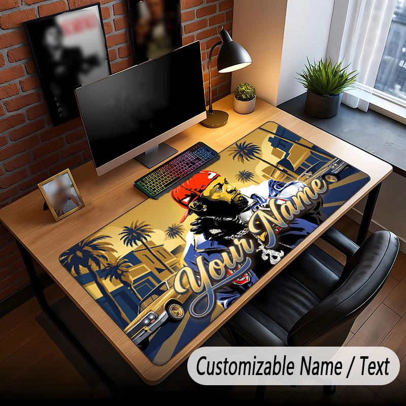 Custom Name Extended Mouse Pad,Kendrick Lamar Gaming Desk Mat For Home Office Desktop Decor