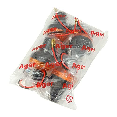 Ager Motorcycle Mini Turn Signals Universal Bike Monkey Minimoto Street American 4pcs Orange X Black