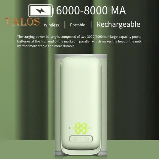 Portable Milk Heater 6000mAh Wireless Bottle Heater Fast Heating 48-Hour Warmth Retention Intelligent Temperature Control Travel-Friendly Baby Bottle