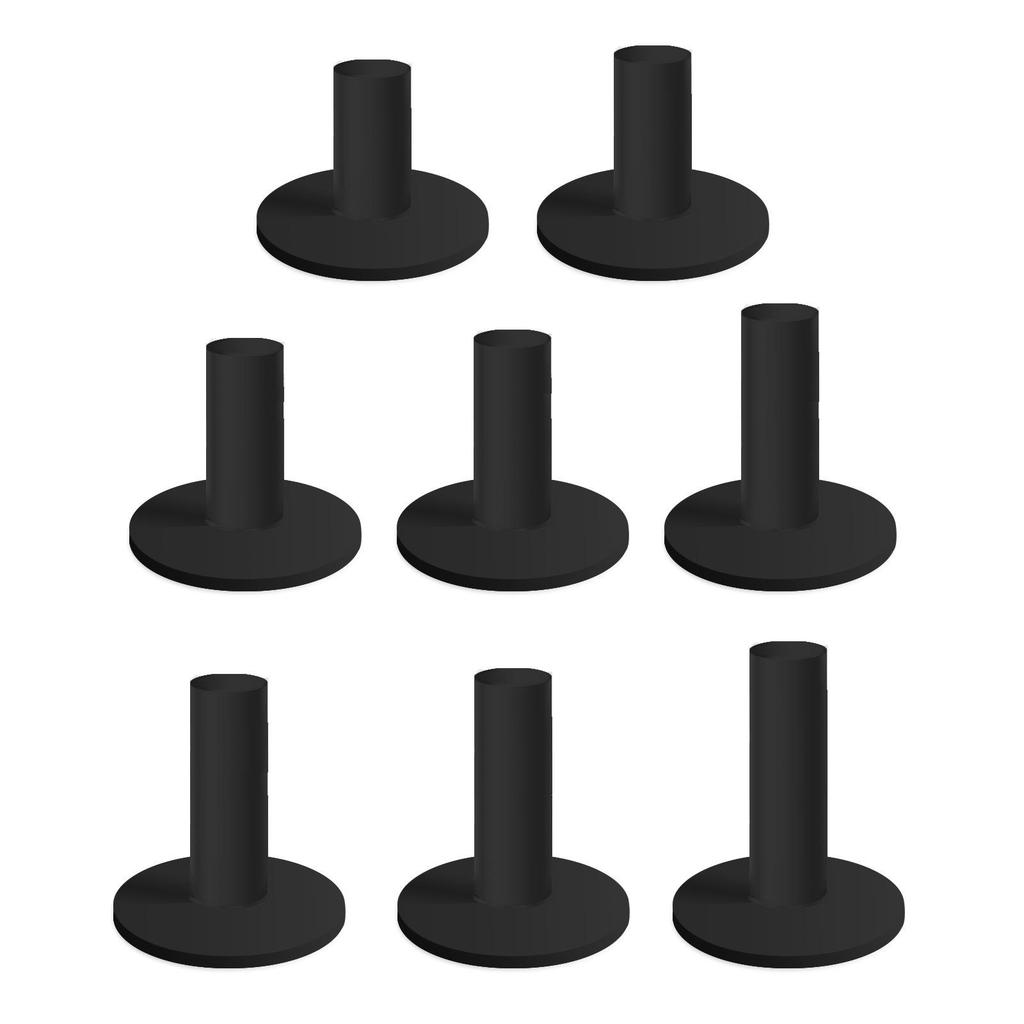 Multicolor Golf Rubber Tees - Long, Medium, Short with Cross Flat Heads