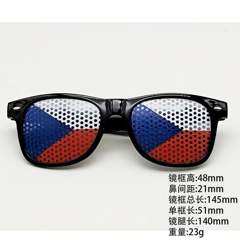 World Cup sunglasses football flag pinhole sticker 2140 printed logo independence day printed rice nail sunglasses