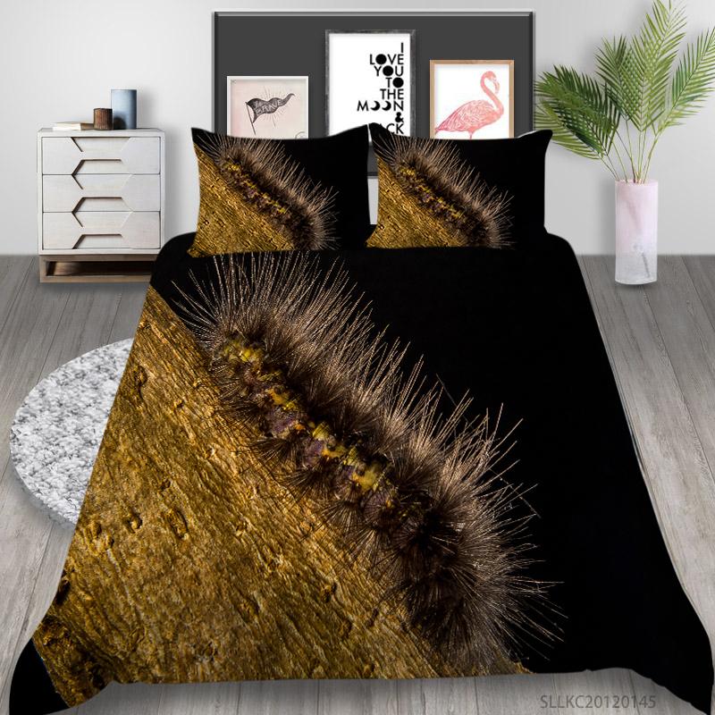 Heißer Verkauf Bettwäsche Set 3D Druck Atmungsaktive Quilt Abdeckung Insekt Heimtextilien mit Kissenbezug Teen Kinder Weiche Bettbezug