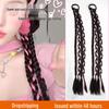 Tranças Coloridas de Duas Rabos de Cavalo Estilo Cornrow para Mulheres - Acessórios de Cabelo Doces e Descolados para Festivais