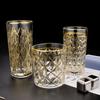 Gold-Rimmed Crystal Glass Drinkware
