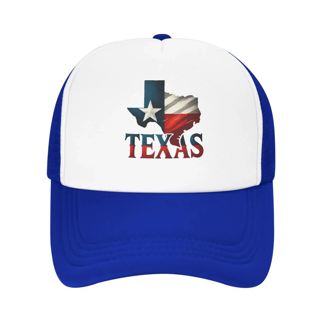 Retro Texas State Flag America Sport Mesh Baseball Caps Women Men Spring Female Beach Sunscreen Hat Hip Hop Trucker Cap