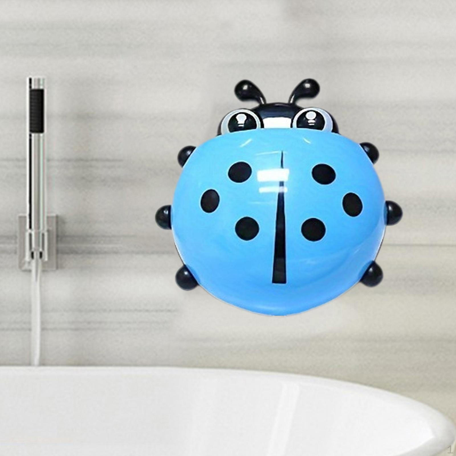

Подставка для зубных щеток в форме божьей коровки, настенная стойка для хранения зубных щеток, туалетные принадлежности, зубная паста синий