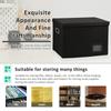 Foldable Hanging File Filing Box with Label Slot Fabric File Folder Organizer Box Portable Vinyl File Organizer Box with Lid