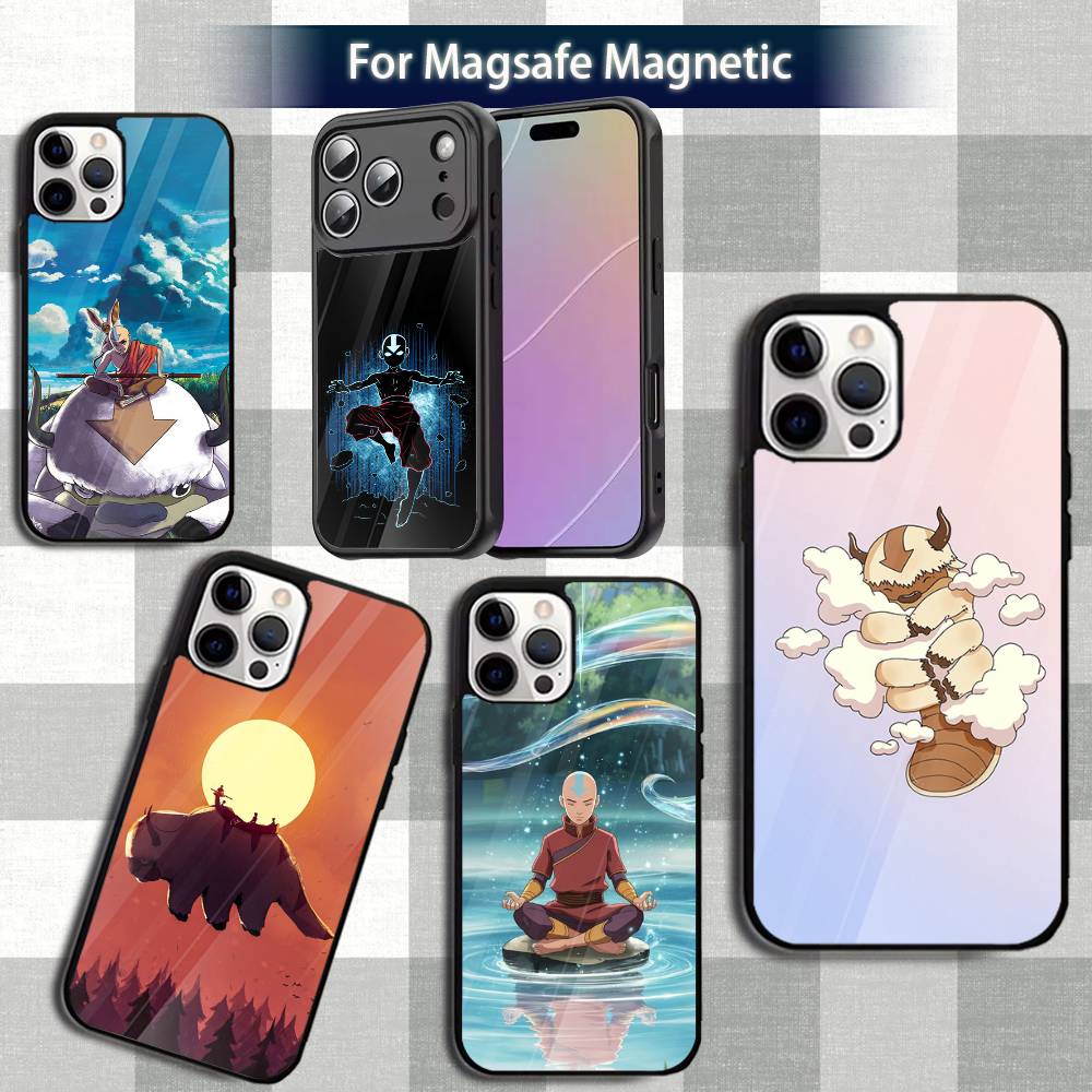 A-Avatar A-Appa AangS Phone Case For iPhone 13,12,15,17,11,16,14,Pro,Max,Plus,Mini,Magsafe,Magnetic Wireless Charging Case