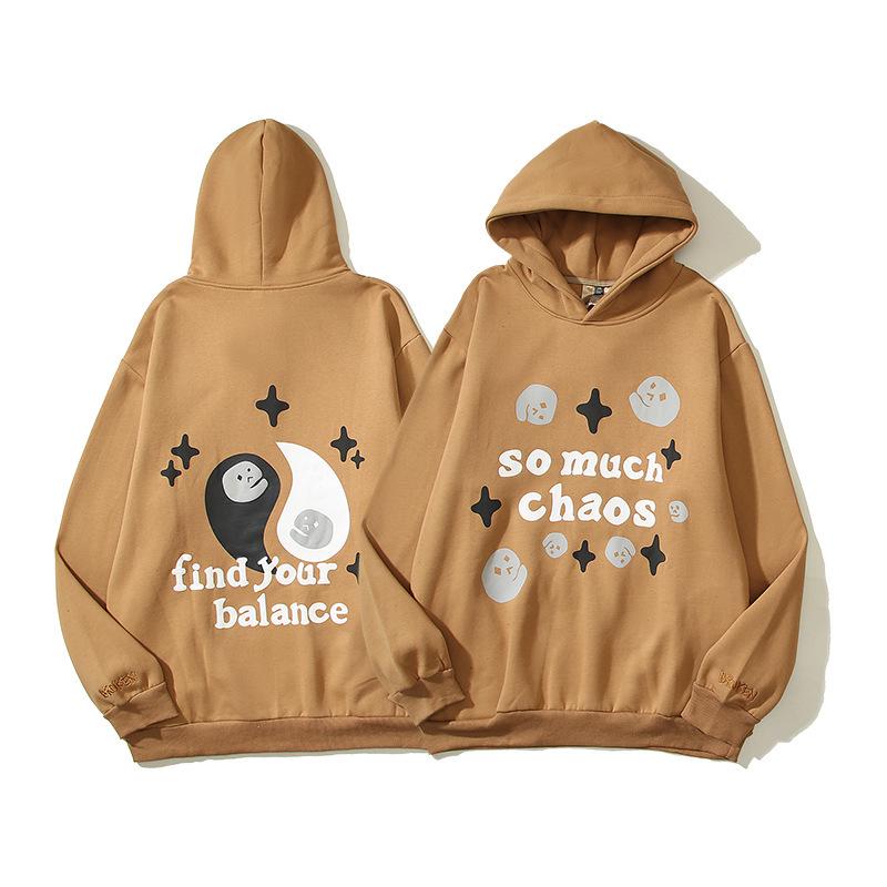 Unisex Broken Planet Print Velvet Hoodie - Trendy & Casual