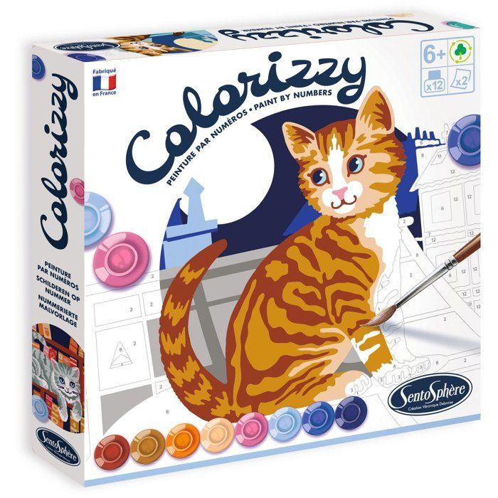 Peinture Acrylique - SENTOSPHERE - Colorizzy - Chats - Peinture à numéro pour jeunes artistes - Dès 8 ans