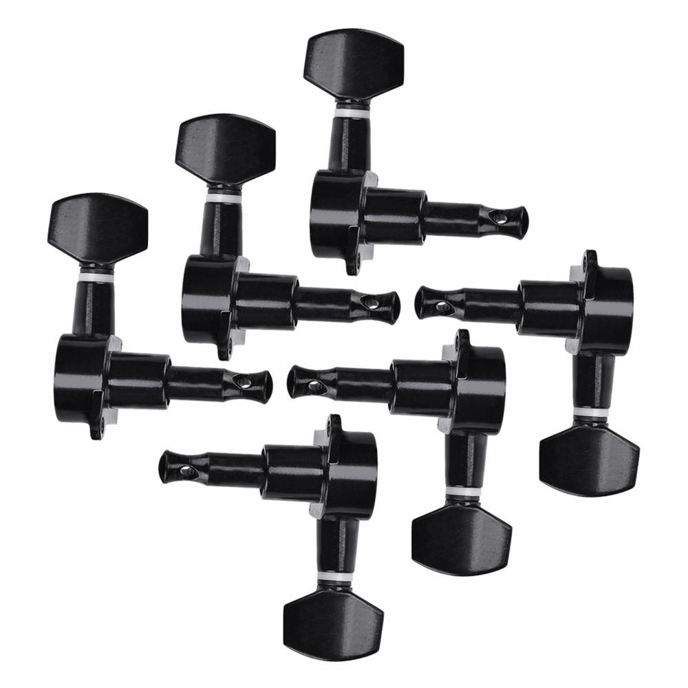 6 Pieces Black Guitar Tuning Pegs 3L3R Configuration String Tuning Pegs For Guitar