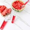 Watermelon Cutter Stainless Steel Fruit Slicer Tool Multipurpose Mango Pineapple Cantaloupe Cutter Easy Clean Food Safe Kitchen Gadget for Camping