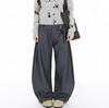 Unisex High-end Loose Straight-leg Scimitar Trousers - Spring Trendy, Floor-length Casual Pants