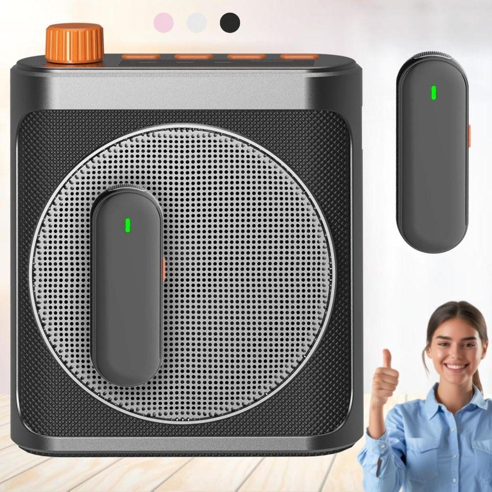 Rechargeable Wireless Microphone with Magnetic Lavalier Bluetooth Speaker Meetings