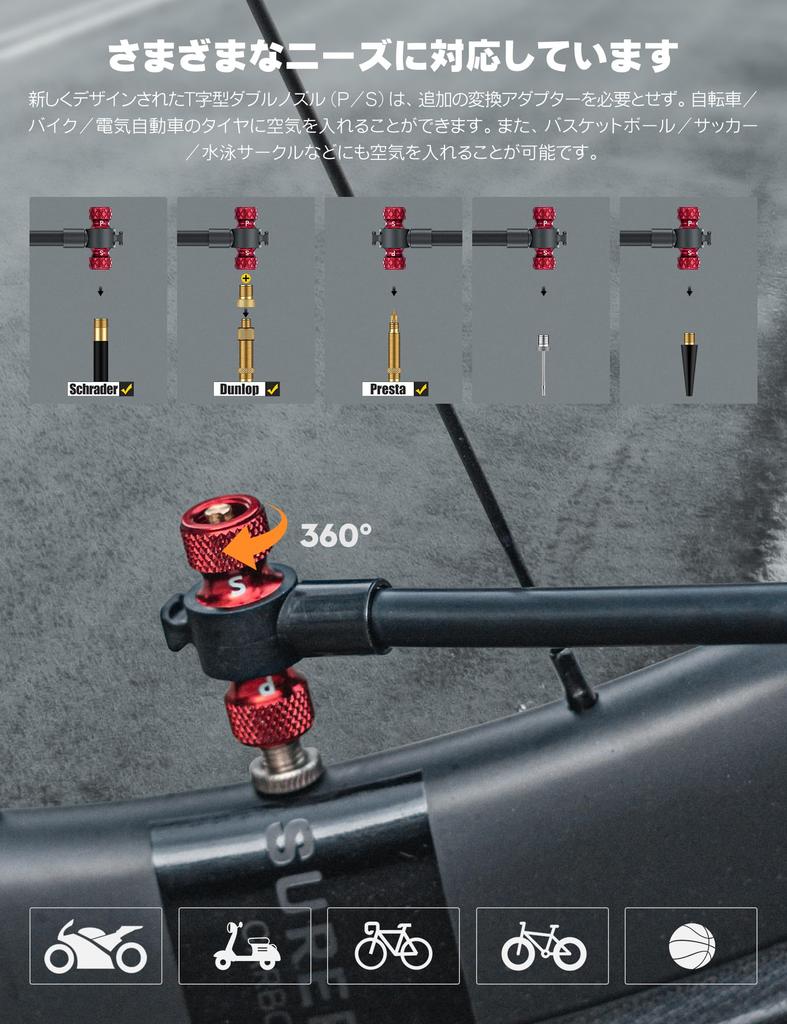 Tiakia Bicycle Air Pump Floor Pump Compatible with Valves Portable Pump Compact with Pressure Gauge Road Bike Cross Bike Air Pump Small Durable