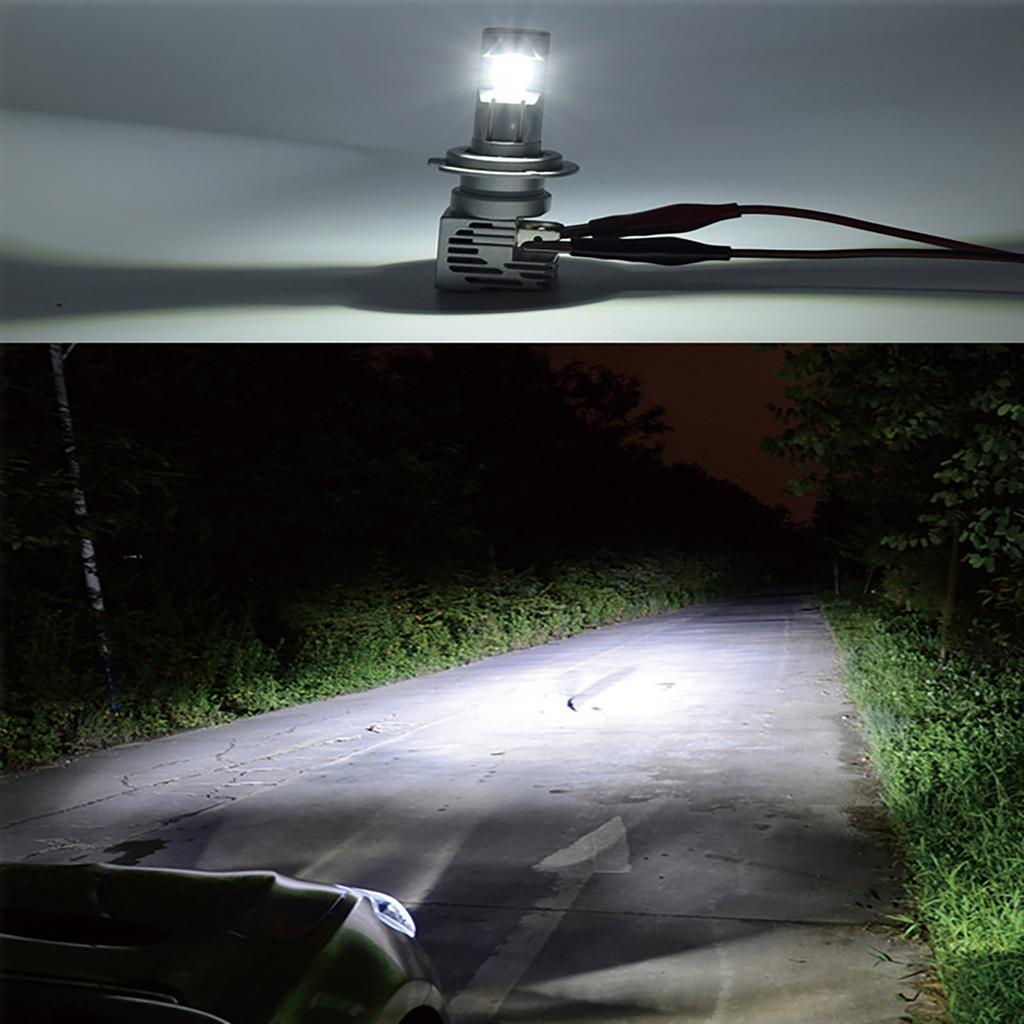 H4 Small Lens LED Lights, Fisheye  Headlights,  Lens, Far And Near Integrated, With Tangent Spotlight