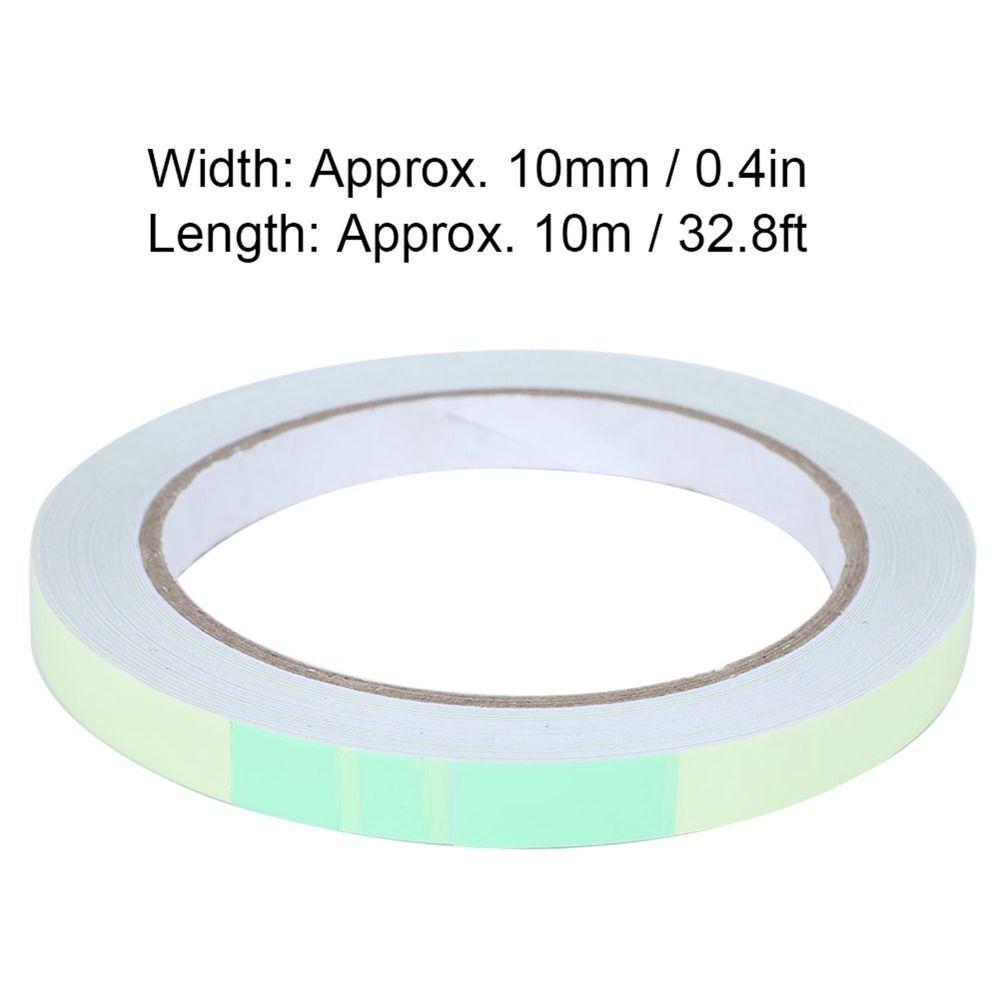 Safety Marker Green Adhesive Luminous Tape 10mmx10m High Bright Photoluminescent Tape Glow Strips Reflective Tape Walls Ceilings