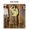 Coolhut American Retro Plaid Workwear Loose Autumn and Winter New Women's Fashion Plaid Straight Casual Pants