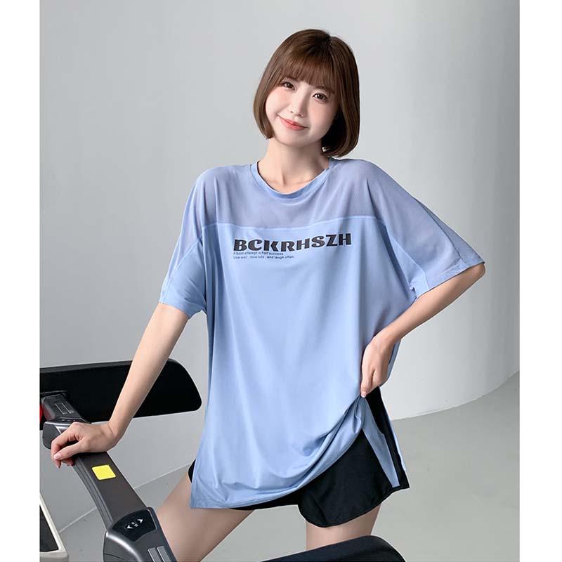 

Women s Quick-Dry Round Neck Slimming Sports Top - Breathable Short Sleeve for Yoga, Running, and Fitness Medium