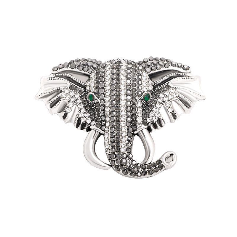 Pretty Elephant Animal Woman's Pendant Brooch Pin Gift Rhinestone Crystal Brooches