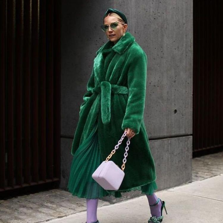 Women s Winter Coat Rabbit Fur Mink Velvet Plush Coat Thickened Fall Jacket European American Style Long Slim Coat Imitation Fur S