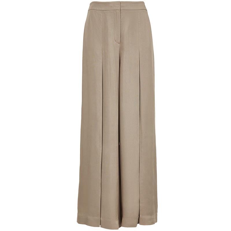 VEROMODA Women's Mid-Waist Pleated Wide-Leg Culottes
