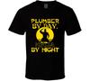 Plumber By Day Ninja By Night Funny Gift Builder T Shirt