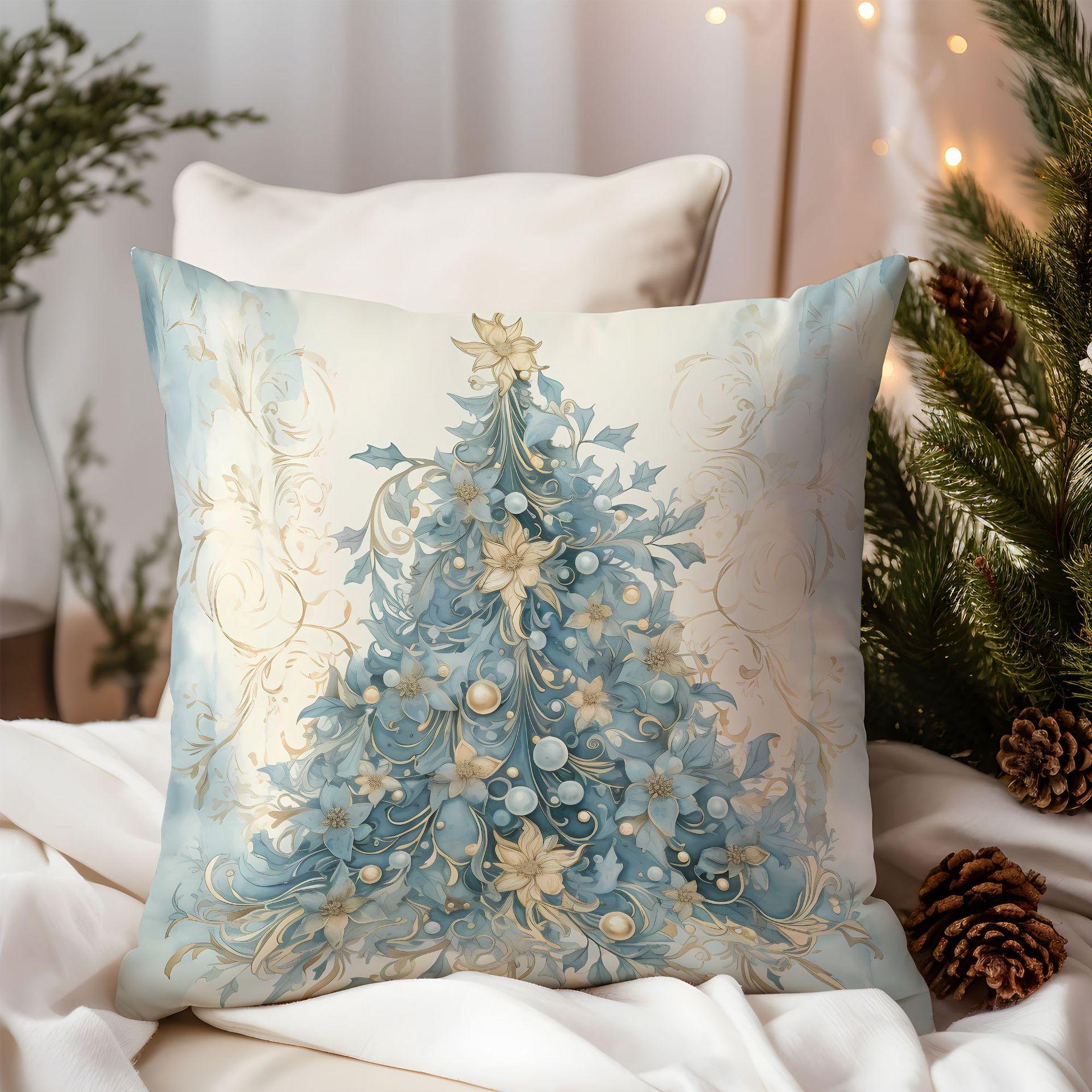 

Новая Рождественская Наволочка Премиум Люкс Санта Дом Диван Подушка Чехол 45 * 45Cm