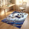 Dog Theme Crystal Velvet Rug Personalized Custom Name Text Soft Floor Mat Home Decor