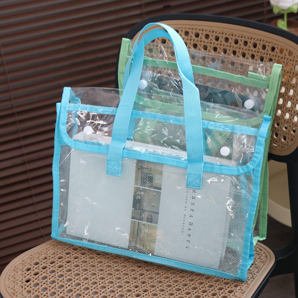 Large Capacity Test Paper Storage Bag Transparent Handheld File Folder Document Bag Student Exam