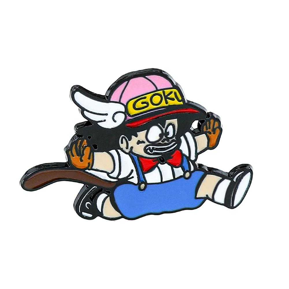 Dragon Ball Anime Wukong Alloy Brooch Japanese Cartoon Character Metal Badge Creative Accessory for Clothing Decoration
