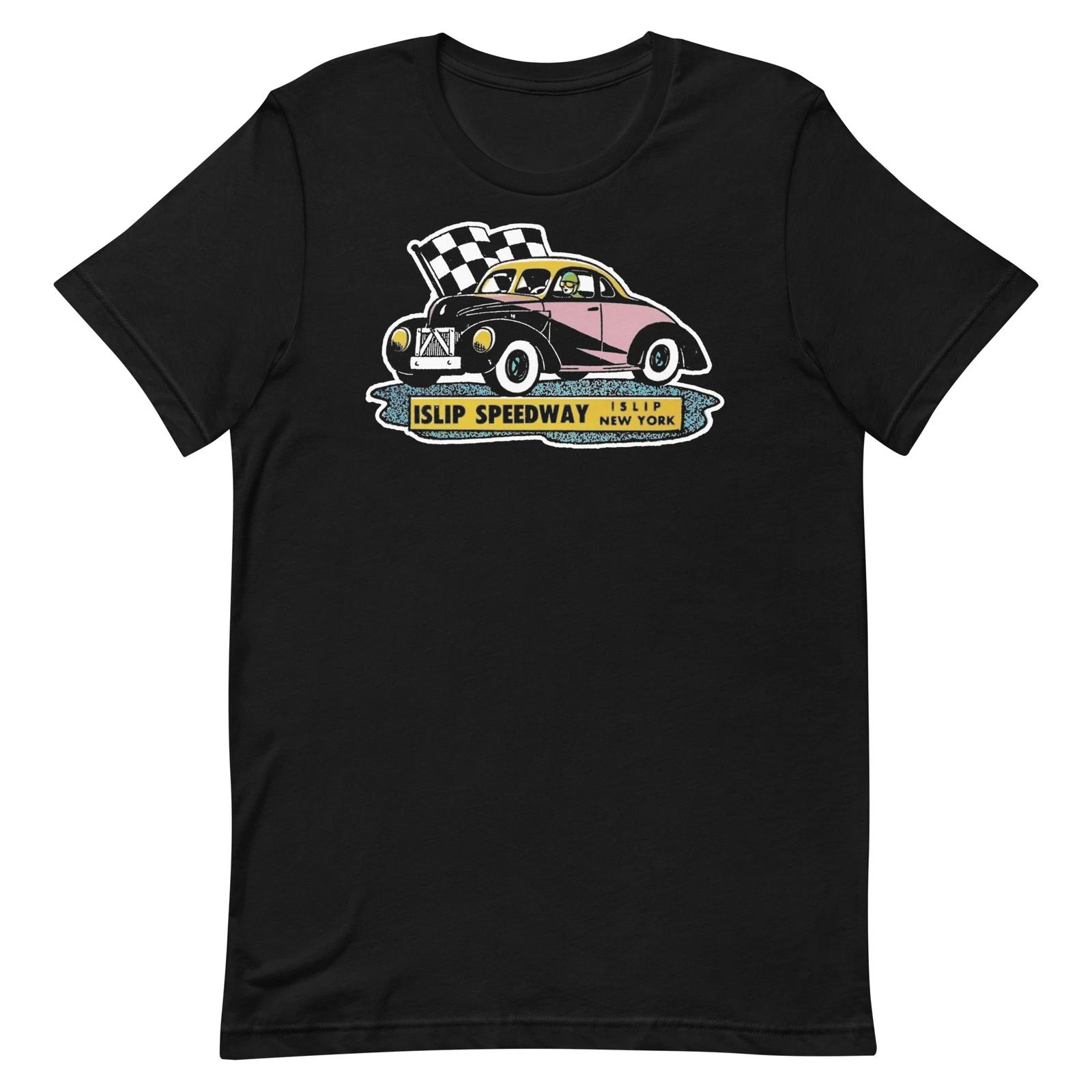 

ISLIP Speedway New York Drag Racing Strip 100% Cotton T-shirt Mens Tees Top Unisex 100% Cotton T-shirt Mens Tees Top 4XL