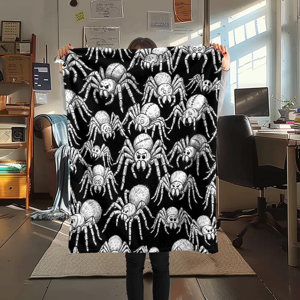 

Black white animal elements Print Flannel Blanket,High quality Comfortable for All Seasons,Home Decor,Warmth and Comfort,Perfect for Christmas Gifts 80cm x 120cm