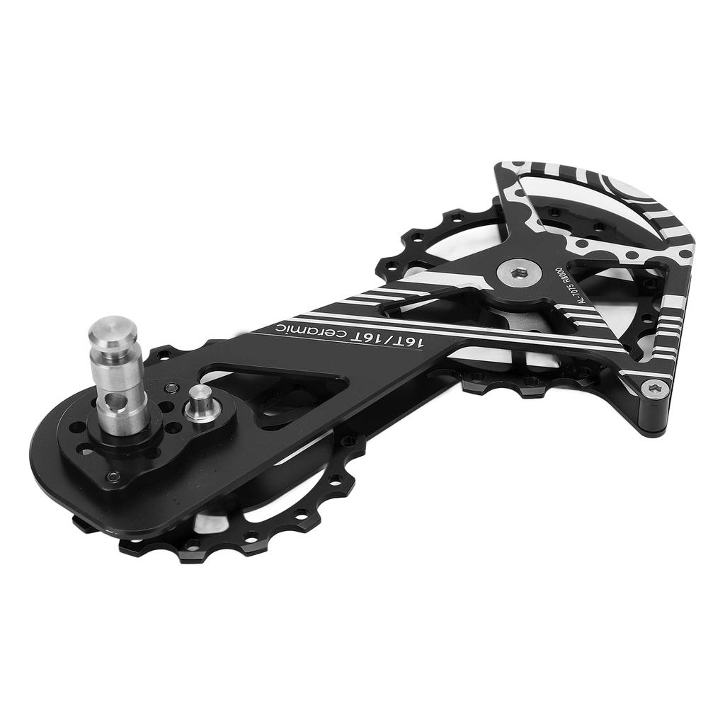 MEROCA R8000 Series Bike Oversized Rear Derailleur Pulley Wheel System with Double 16T SprocketsBlack