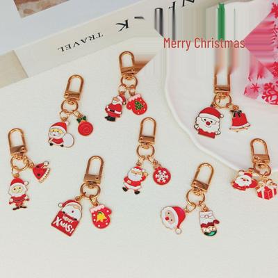 Festlicher Weihnachtsschlüsselanhänger: Metallbaum, Schneemann & Weihnachtsmann Taschenanhänger – Stilvolles kleines Geschenk