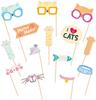 Photo Props For Pictures Colorful Kittens Cats Birthday Party Photo Booth 14 Pcs